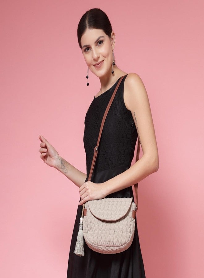 Anekaant Uno Chevron Quilted Polyester Sling Bag for Women & Girls | Crossbody Women's Sling | Stylish Lightweight Shoulder Bag for Daily & Travel Use - Image 2